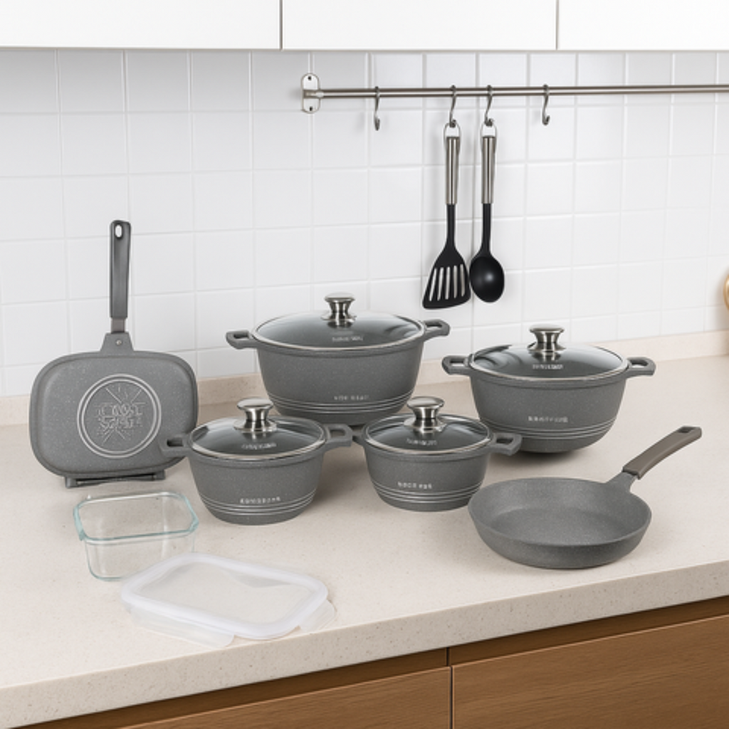 ¡Sólo Por Hoy | Kit de Ollas de Cerámica 19 Piezas Antiadherentes + Envío Gratis